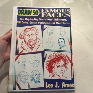 Vintage 1978 book Draw 50 Famous Faces